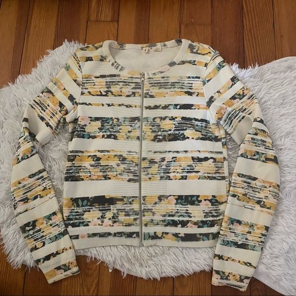 Anthropologie Sweaters - Anthropologie sweater Moth Array Zip Up Cardigan Size XS